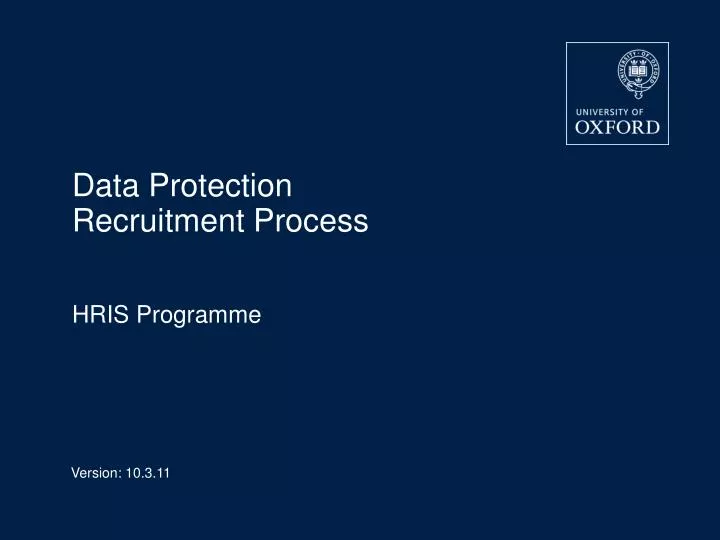 data protection recruitment process