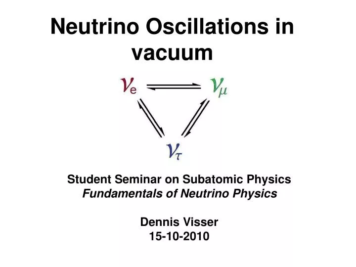 neutrino oscillations in vacuum