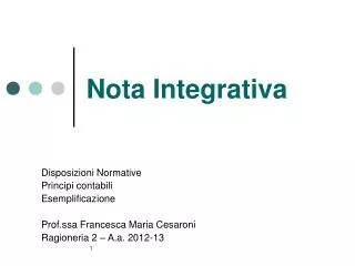 nota integrativa