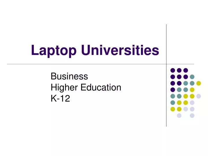 laptop universities