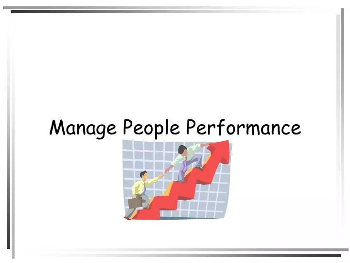 manage people performance