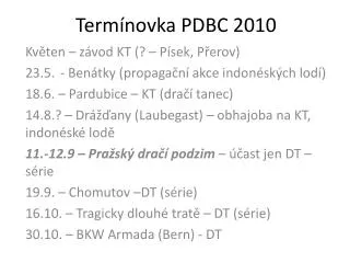 term novka pdbc 2010