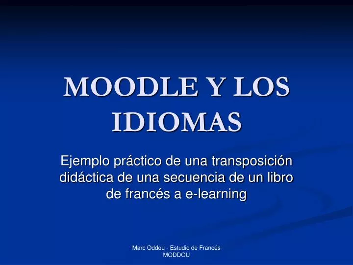 moodle y los idiomas