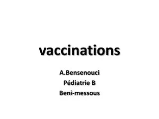 vaccinations