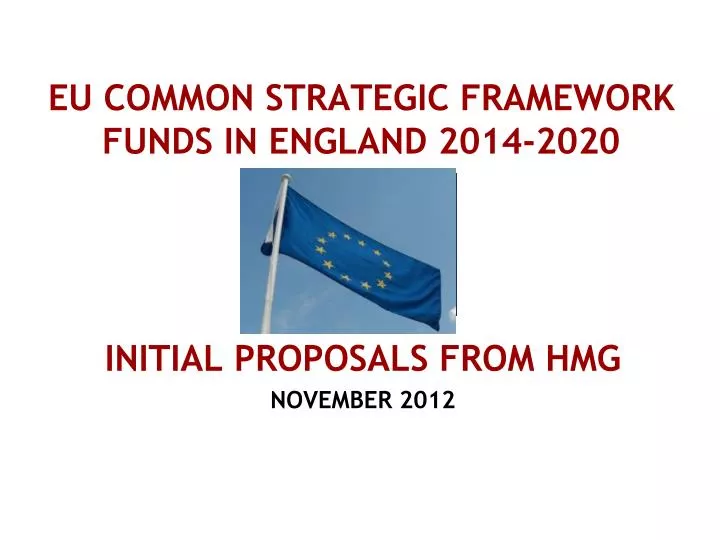 eu common strategic framework funds in england 2014 2020