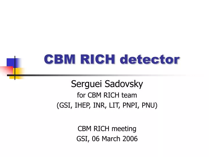 cbm rich detector