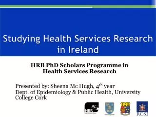 Studying Health Services Research in Ireland