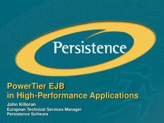 PowerTier EJB in High-Performance Applications