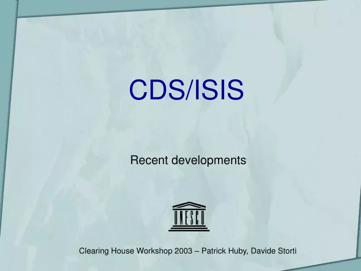 cds isis