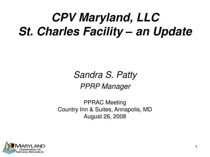 cpv maryland llc st charles facility an update