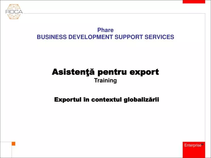 asisten pentru export training exportul n contextul globaliz rii