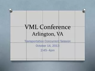 VML Conference Arlington, VA