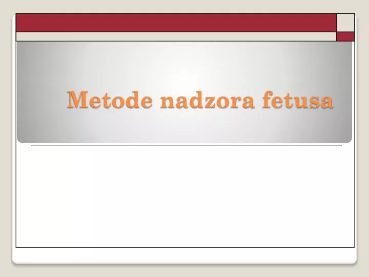 metode nadzora fetusa