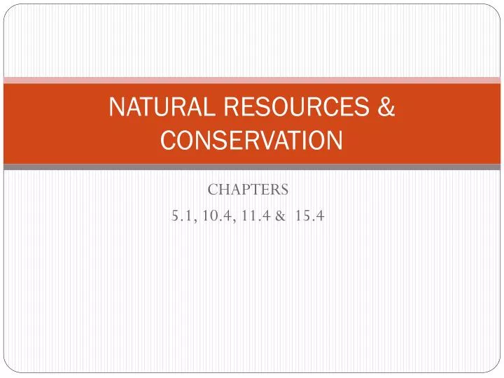 natural resources conservation
