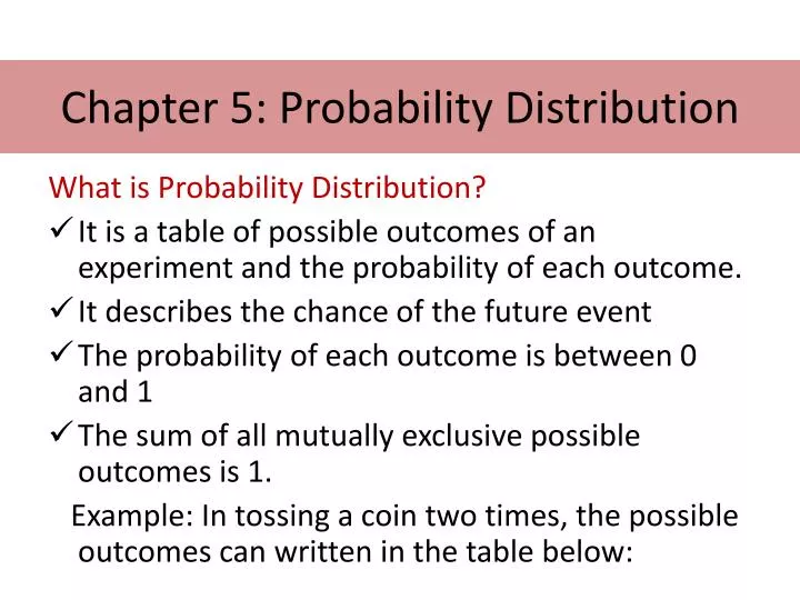 chapter 5 probability distribution