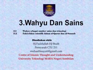 3 wahyu dan sains
