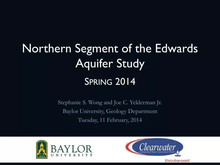 northern segment of the edwards aquifer study s pring 2014