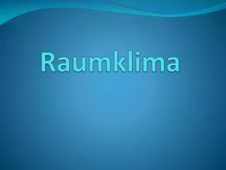 raumklima