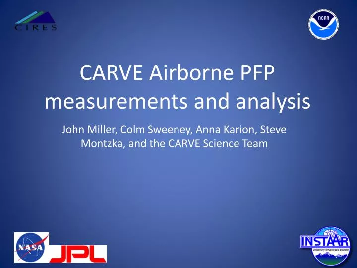 carve airborne pfp measurements and analysis