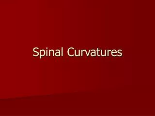 Spinal Curvatures