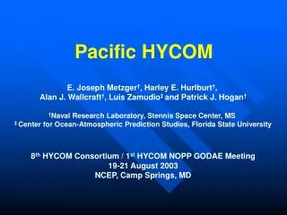 Pacific HYCOM