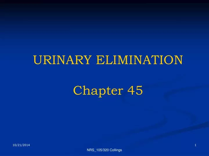 urinary elimination chapter 45