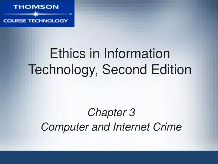ethics in information technology second edition