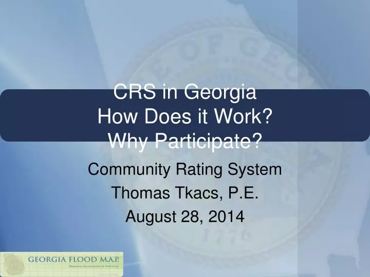 crs in georgia how does it work why participate