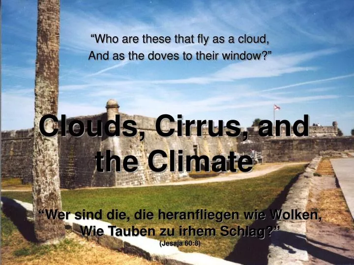 clouds cirrus and the climate