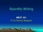 Scientific Writing - slide 1