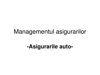 managementul asigurarilor