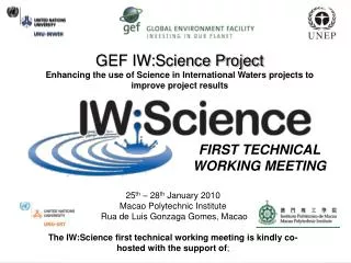 GEF IW:Science Project