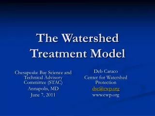 The Watershed Treatment Model