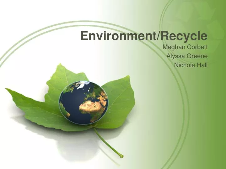 environment recycle