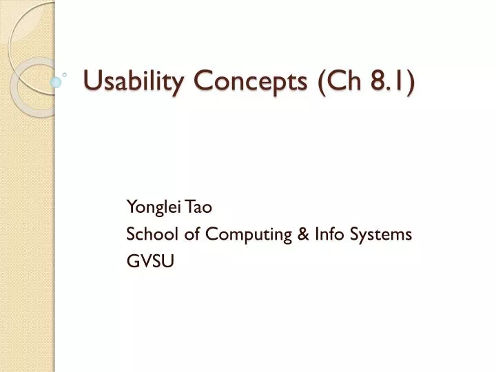 usability concepts ch 8 1