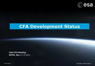 CFA Development Status