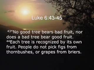 Luke 6:43-45