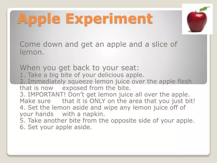 apple experiment