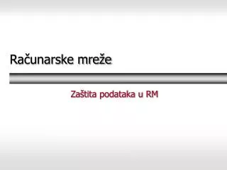 ra unarske mre e