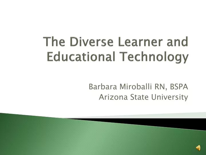 the diverse learner and educational technology