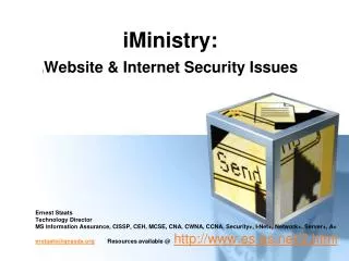 iMinistry: | Website &amp; Internet Security Issues