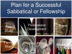 Plan for a Successful Sabbatical or Fellowship