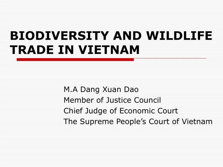 biodiversity and wildlife trade in vietnam