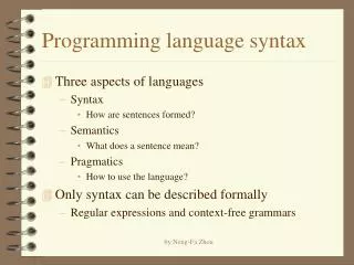 Programming language syntax