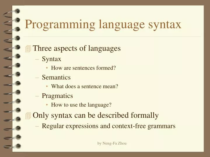 programming language syntax