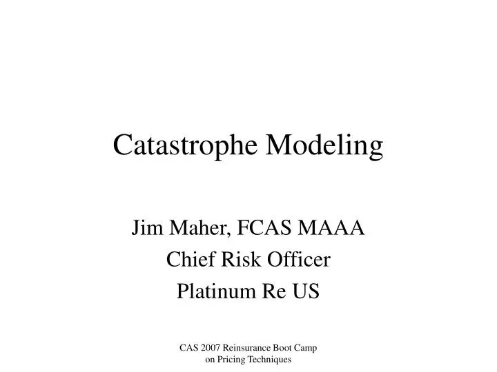 catastrophe modeling