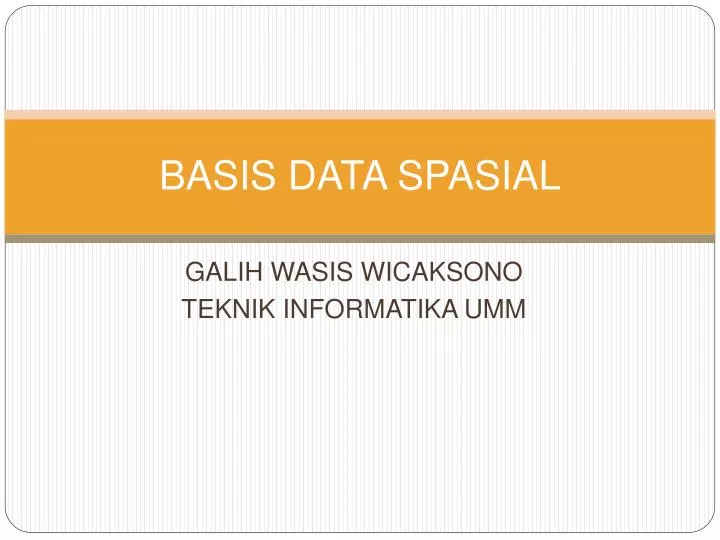 basis data spasial