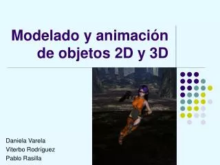 modelado y animaci n de objetos 2d y 3d