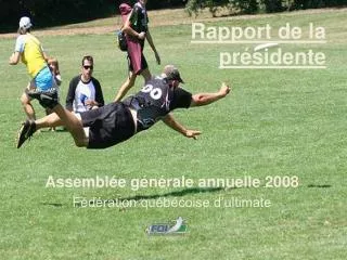 rapport de la pr sidente
