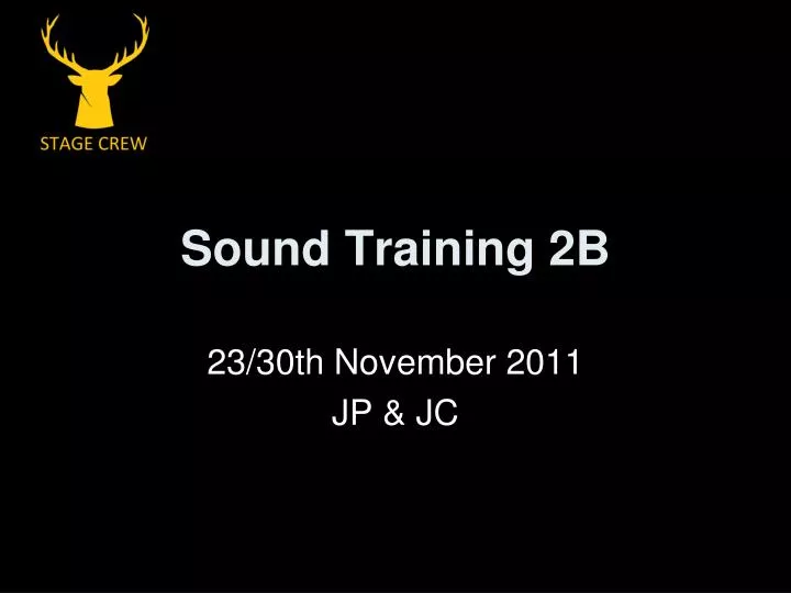 sound training 2b